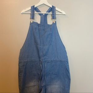 Belinda Chambray Overalls with Drawstring Waist
